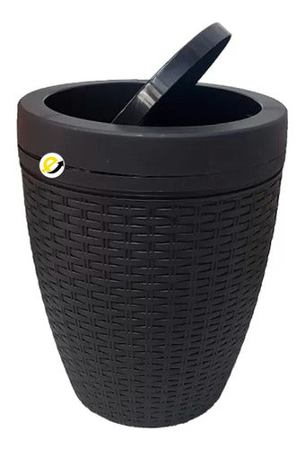 Papelera Caneca Rattan De 10lt Orion