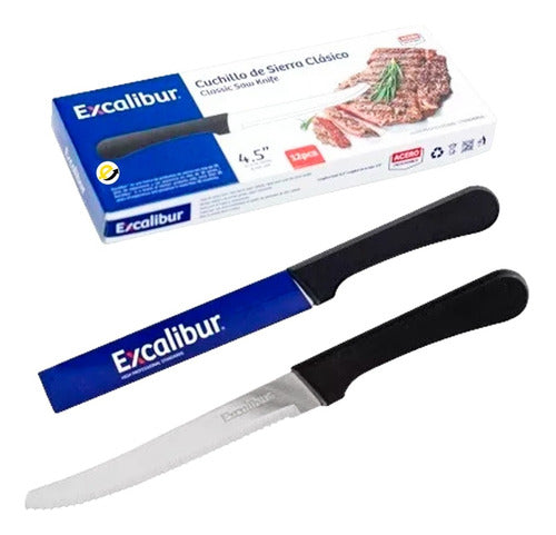 Cuchillo De Sierra Clasico X6unds Excalibur 4,5pul Acero Ino