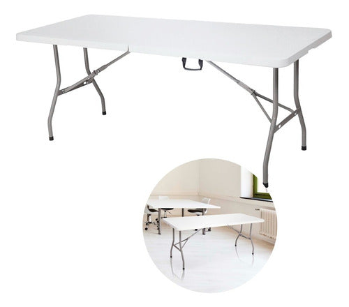 Mesa Plegable Tipo Maletin Banquetera 122x61x73cms Original