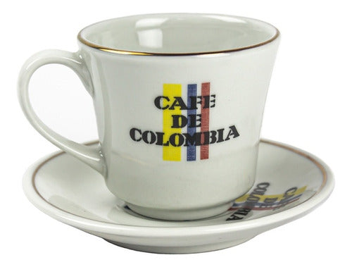 Set De Pocillo Cafe De Colombia Corona Original 6 Pzs