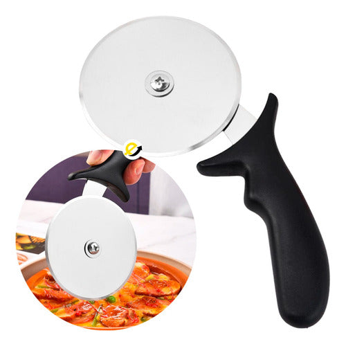 Rodillo De Acero Inoxidable Para Cortar Pizza, Rueda 9cm