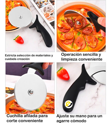 Rodillo De Acero Inoxidable Para Cortar Pizza, Rueda 9cm