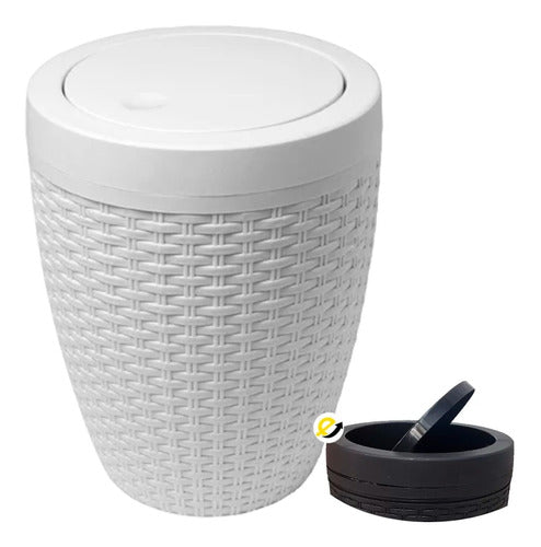 Papelera Caneca Rattan De 10lt Orion