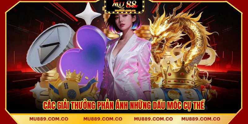 Các giải thưởng phản ánh những dấu mốc cụ thể