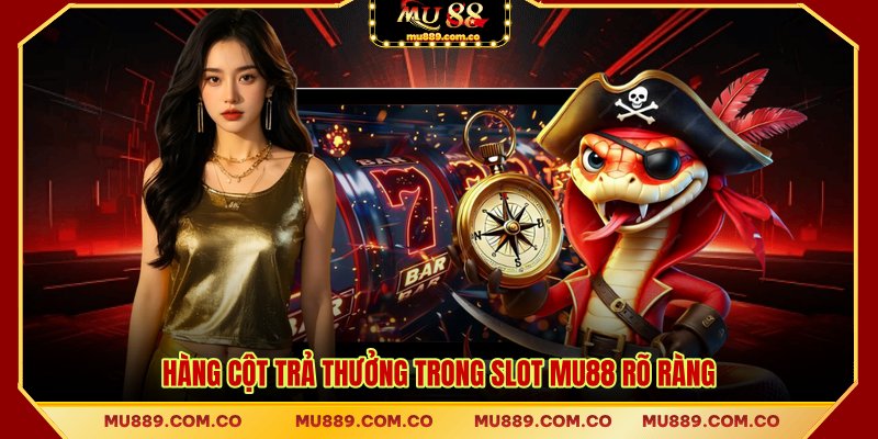 Hàng cột trả thưởng trong slot MU88 rõ ràng
